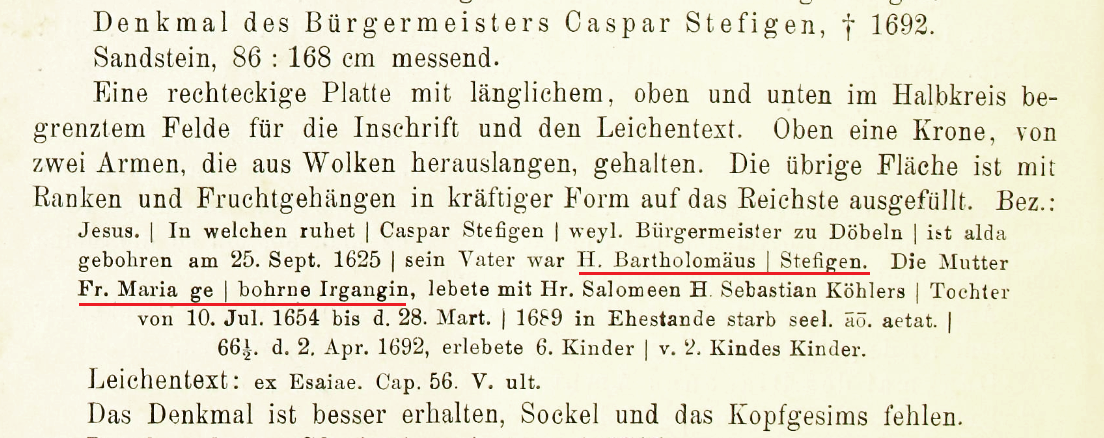 Die Eltern des Döbelner Bürgermeisters Caspar Steffgen, Barthel Steffgen und Maria Irrgang.