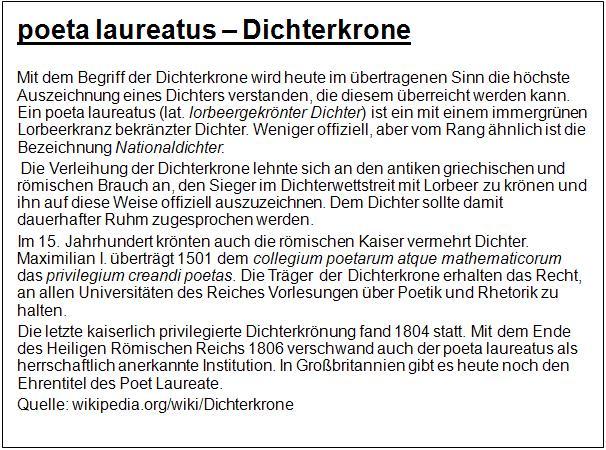 poeta laureatus - Dichterkrone