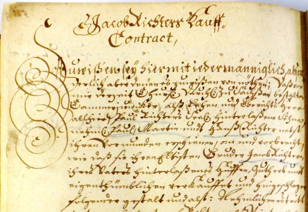Jacob Richters Kaufkontrakt, Cunnersdorfer Gerichtsbuch, Familienchronik Sachsen.