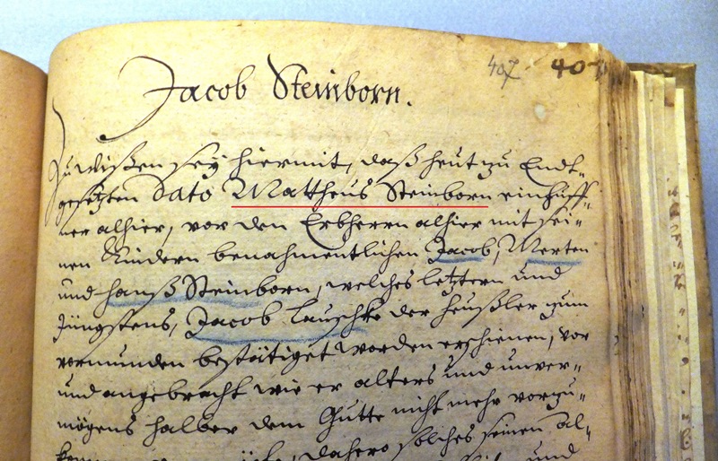 Familienchronik Oberlausitz:: Mattheus Steinborn, Hufengutbesitzer in Cunnersdorf bei Kamenz.